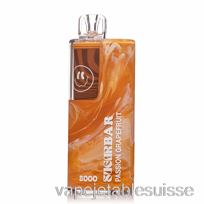 Vape Suisse Barre De Sucre Sb8000 0% Zéro Nicotine Pamplemousse Passion Jetable